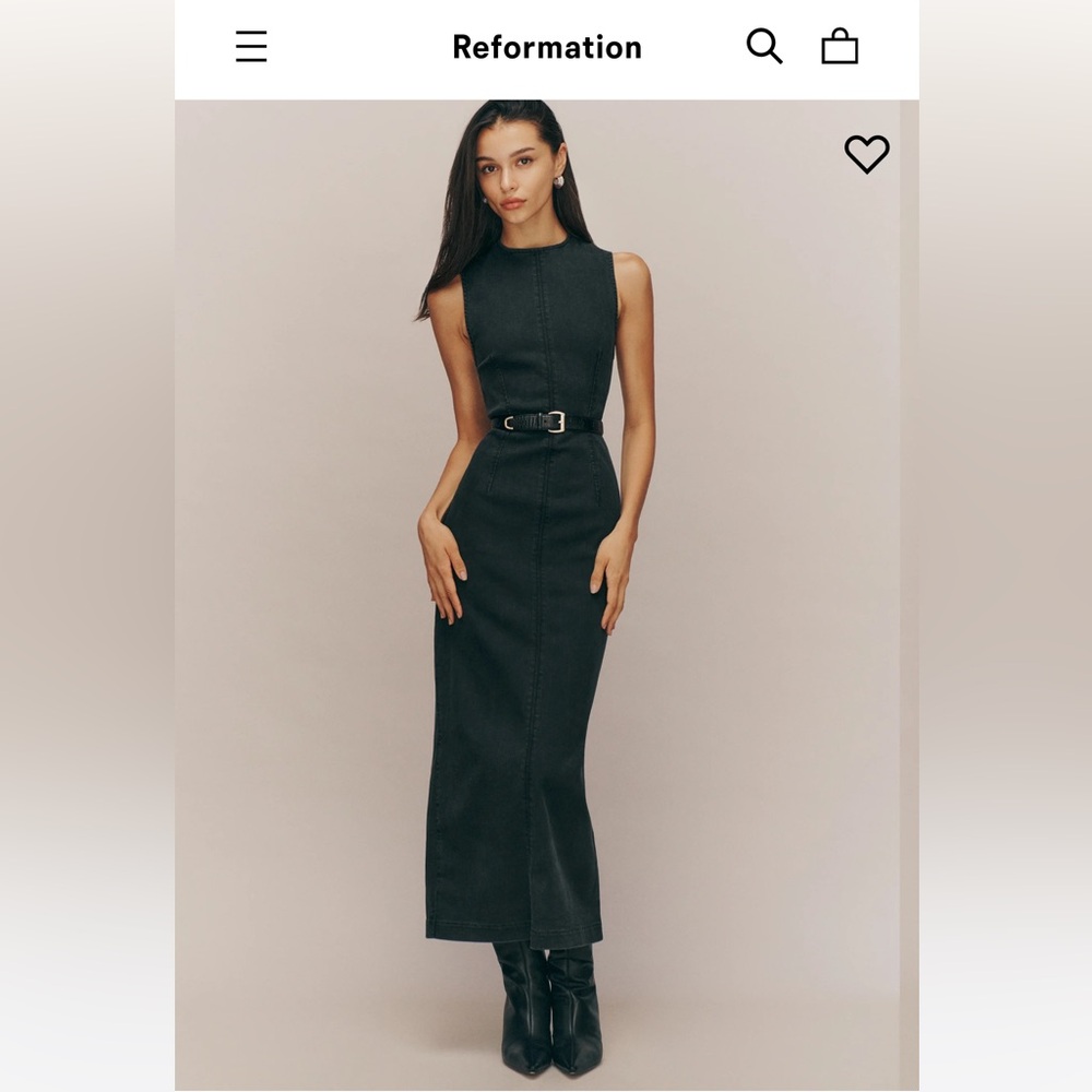Reformation Kendi Denim Midi Dress